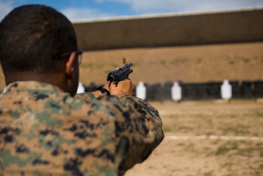 Pistol Qual: U.S. Marines maintain marksmanship