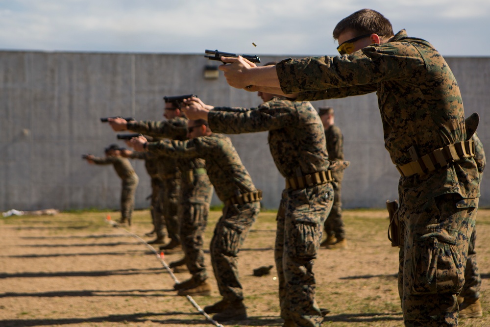 Pistol Qual: U.S. Marines maintain marksmanship