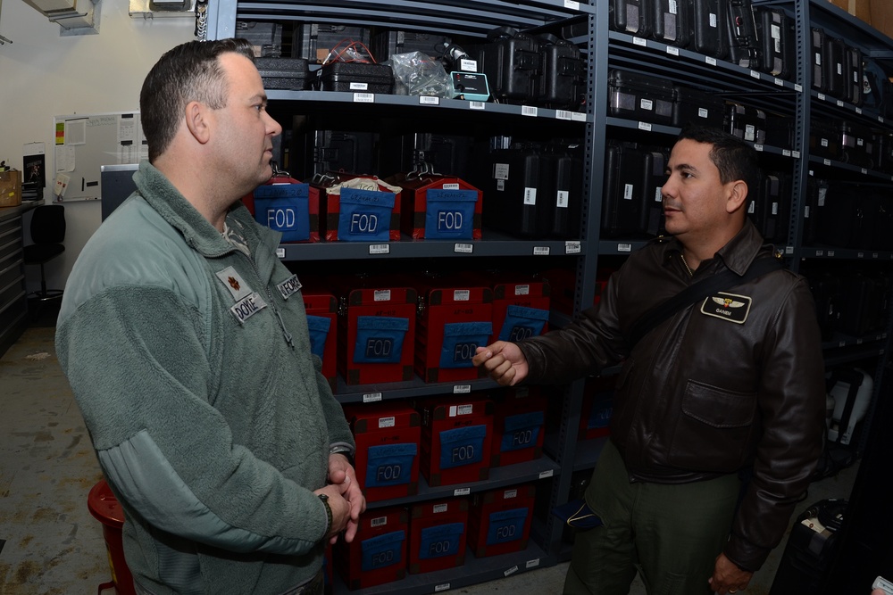 Colombian air force delegation visits the 169th Fighter Wing at McEntire Joint National Guard Base