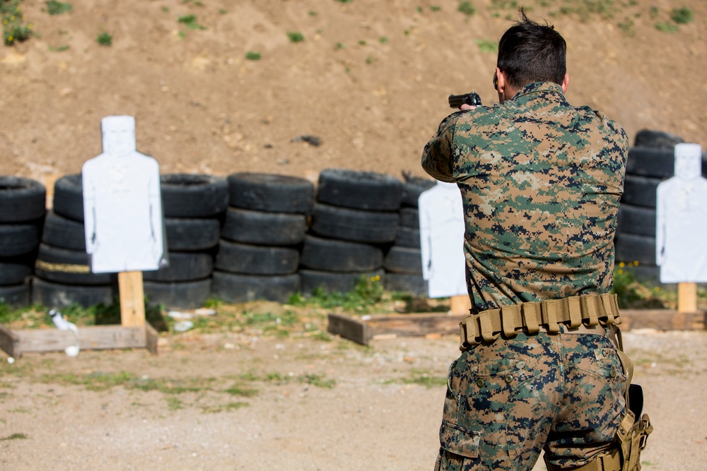 Pistol Qual: U.S. Marines maintain marksmanship