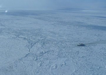 Coast Guard Cutter Bristol Bay breaks ice in Lake Erie