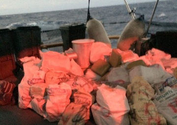 Coast Guard interdicts 1,729 pounds of marijuana, nabs Russian smuggler, seizes sailing vessel in Caribbean Sea
