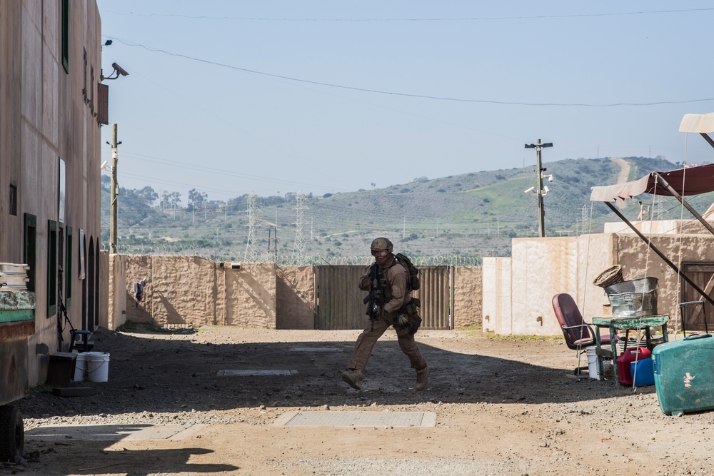 Recon Marines train for military operations in urban terrain