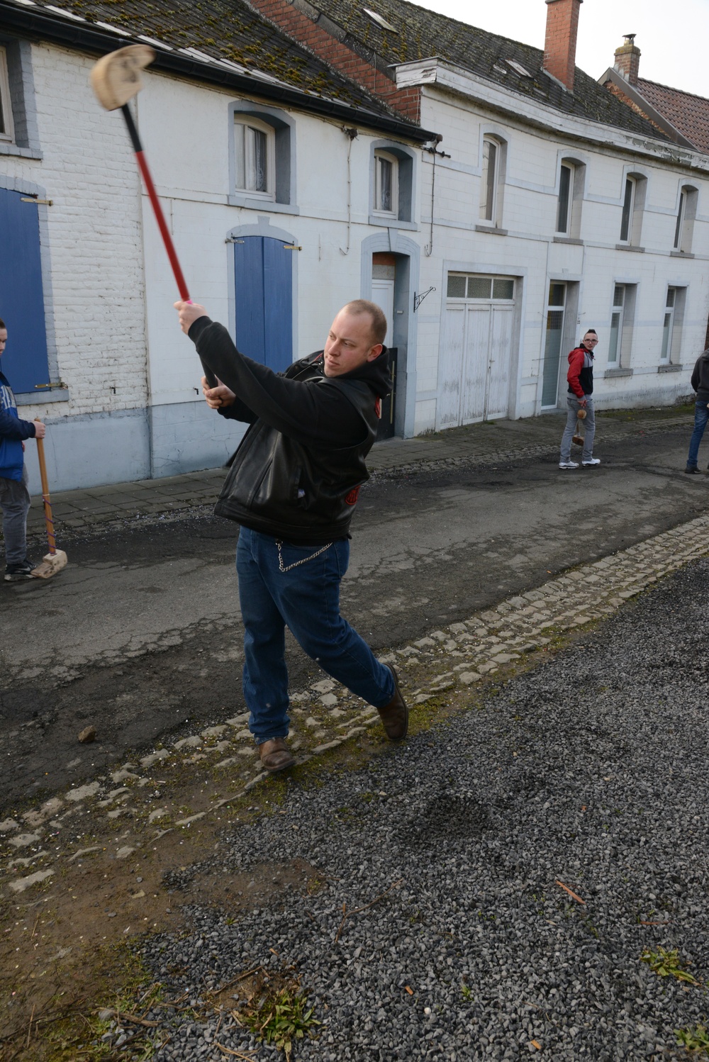 Crossage in the town of Chievres