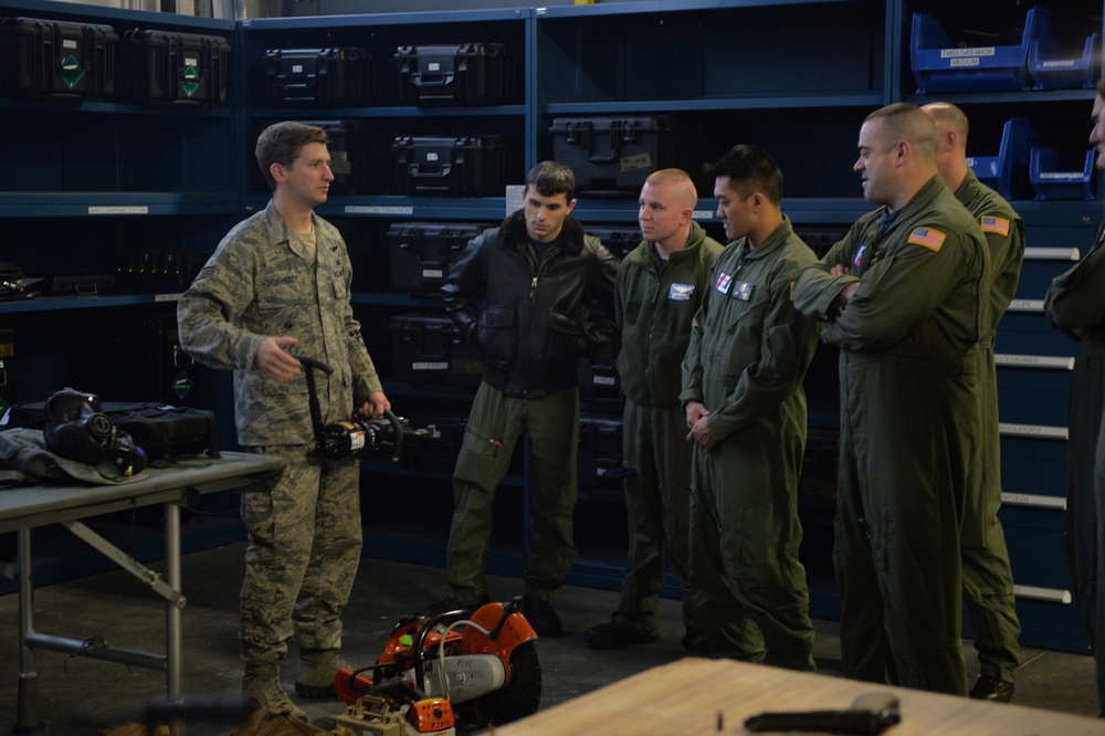 Air National Guard and Coast Guard rescuers meet