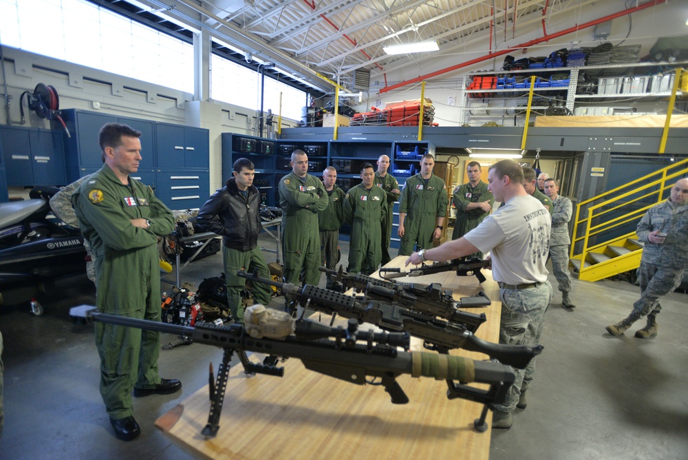 103rd Rescue Squadron meets with Coast Guardsmen from Air Station Elizabeth City