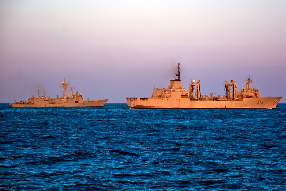 Ship maneuvering exercises