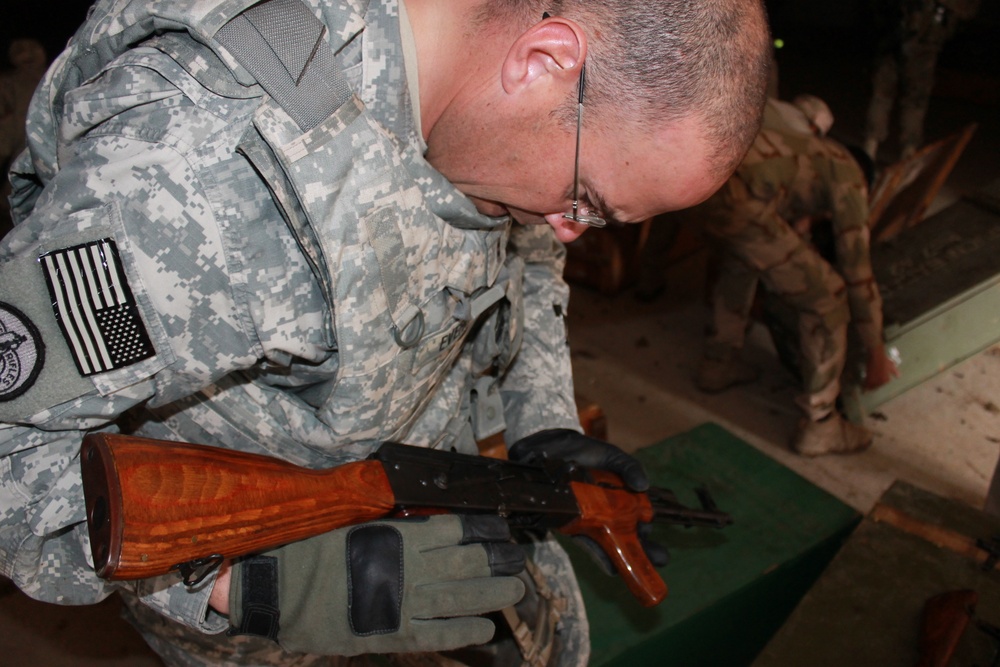 Inspecting donated weapons