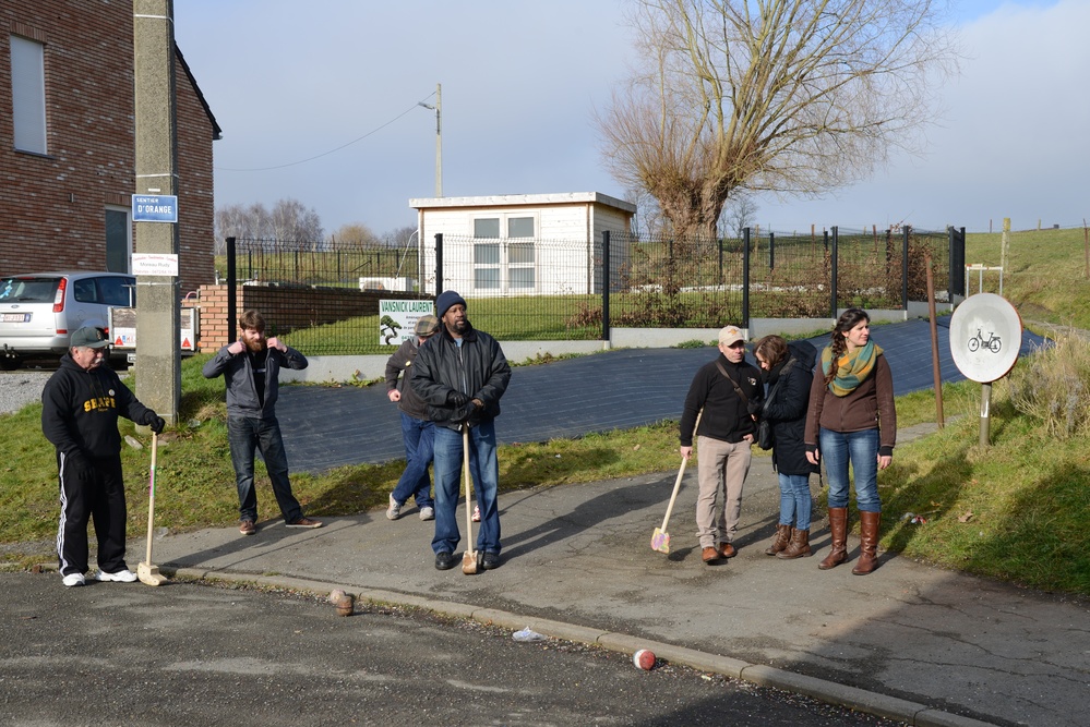 Crossage in the town of Chievres