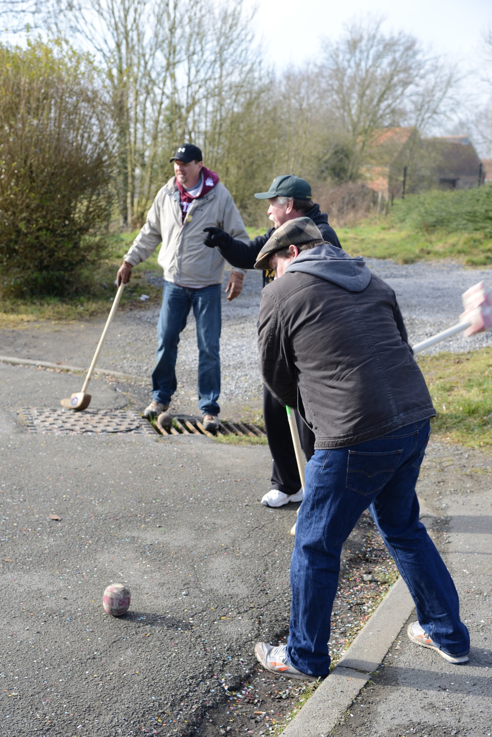 Crossage in the town of Chievres