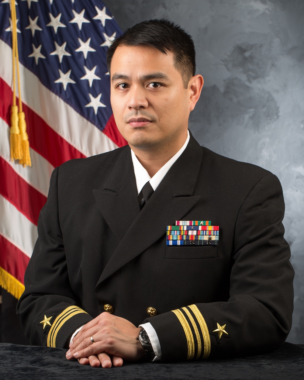Official portrait, Lt. Cmdr. Demetrio A. Camua III, Navy Munitions Command, Continental US West Division
