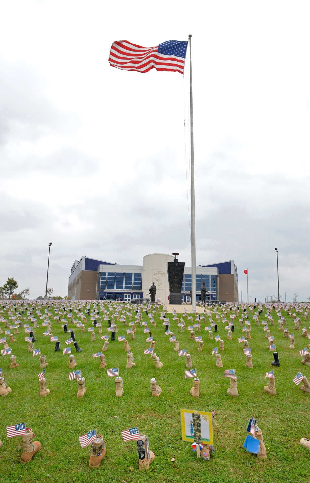 Military Survivor Appreciation Week boot display