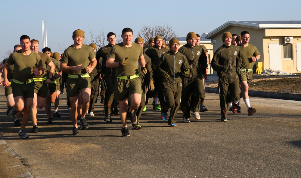 Marines kick off Corporal’s Course with PFT