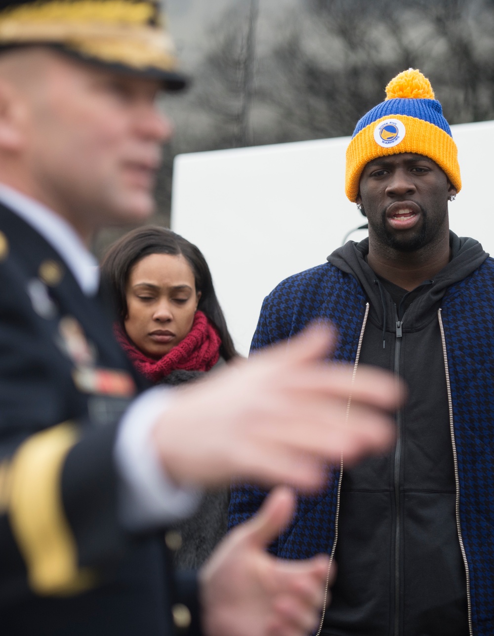 Golden State Warriors visit Pentagon, Arlington Cemetery