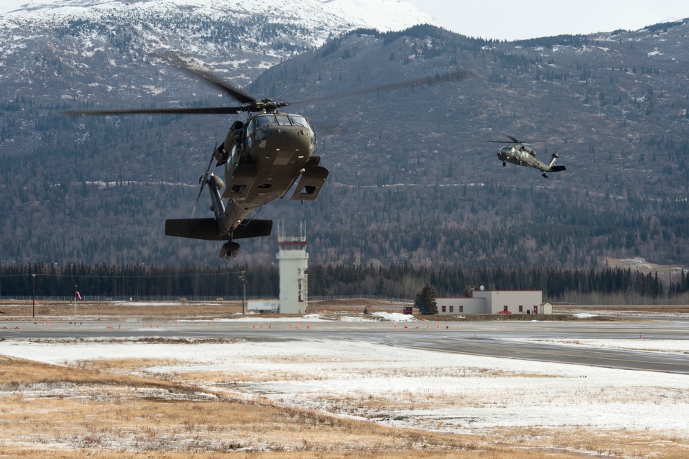 Alaska Military Youth Academy cadets fly with the Alaska Army National Guard
