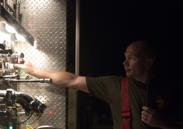 Marines rehearse aircraft fire response