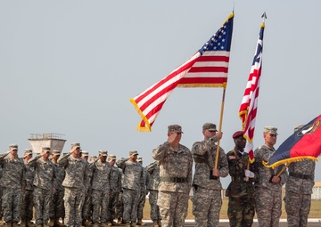 101st Airborne Division cases colors, heads home after successful mission in Liberia