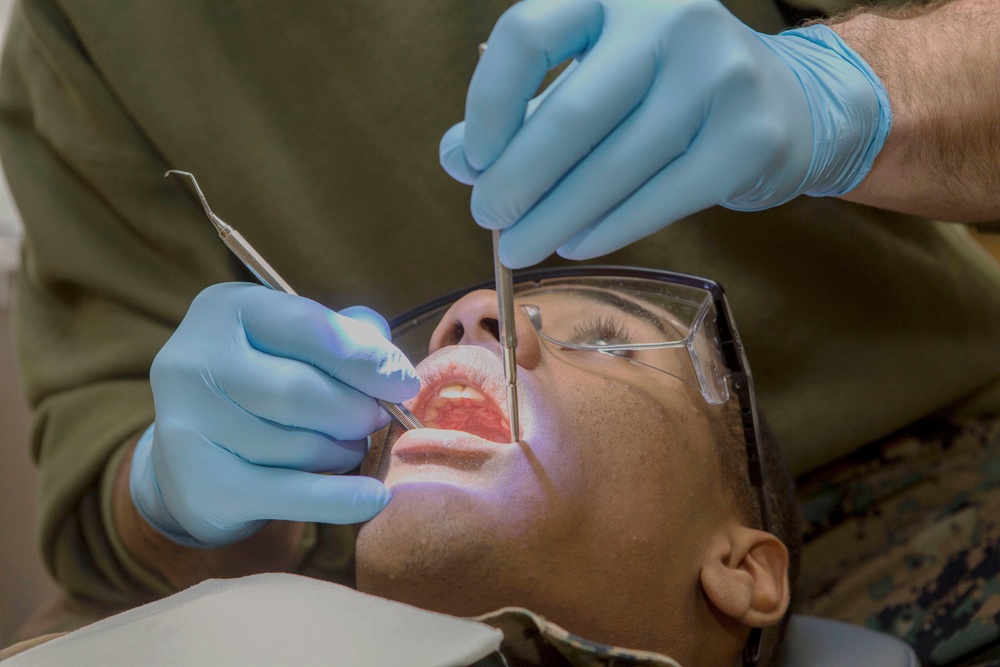 US Marines receive dental treatment during Deployment For Training exercise