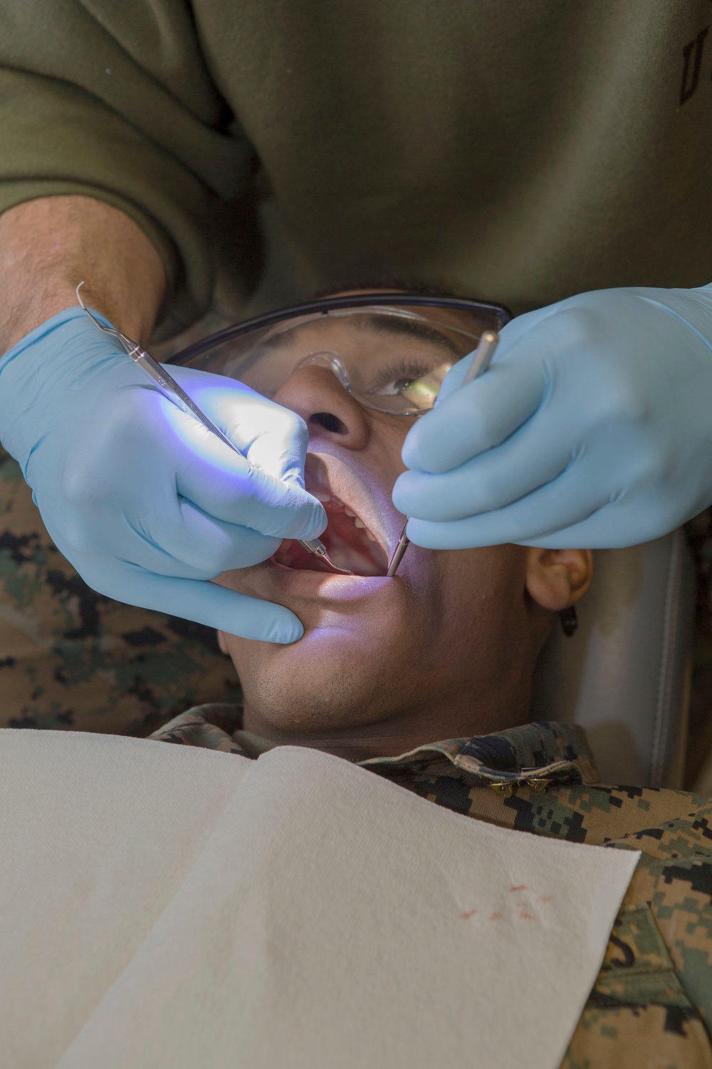 US Marines receive dental treatment during Deployment For Training exercise
