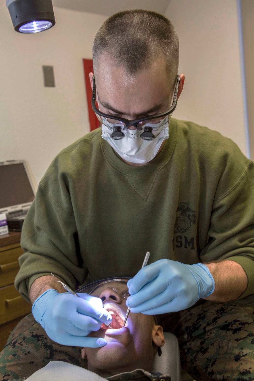US Marines receive dental treatment during Deployment For Training exercise