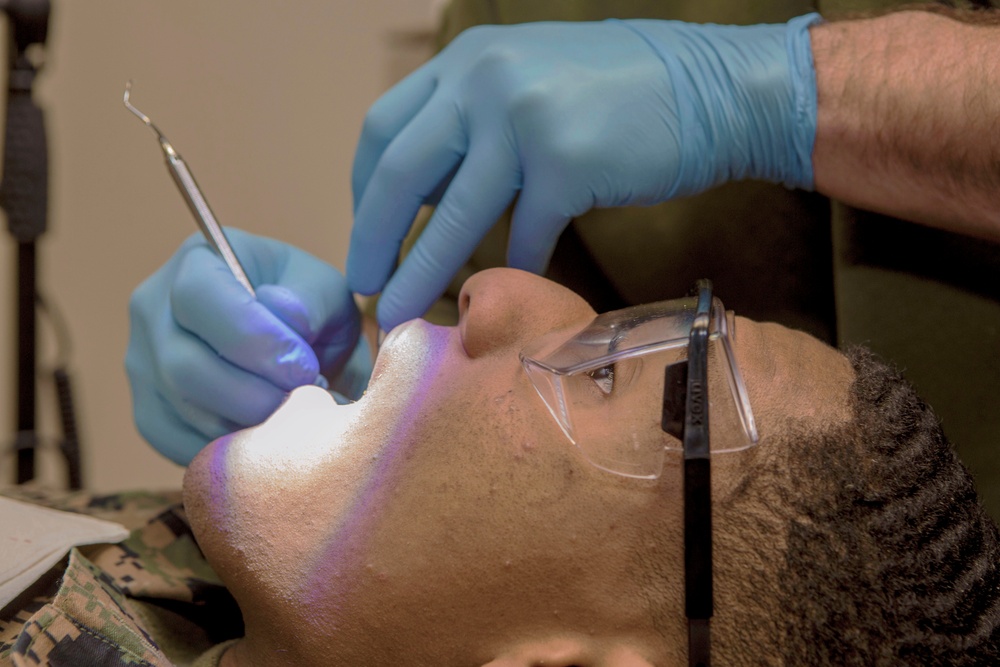 US Marines receive dental treatment during Deployment For Training exercise