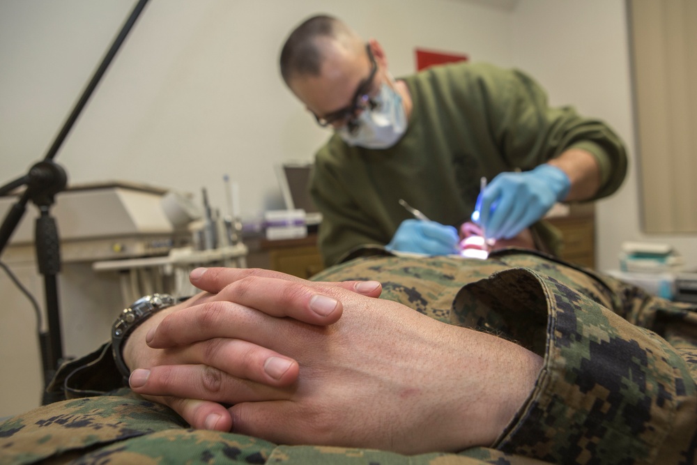 US Marines receive dental treatment during Deployment For Training exercise