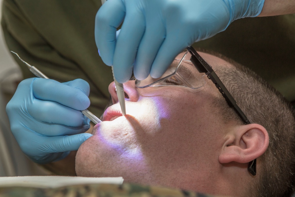 US Marines receive dental treatment during Deployment For Training exercise