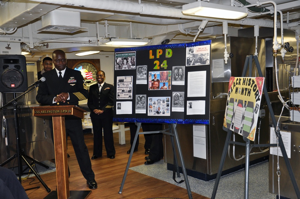 USS Arlington Black History Month celebration