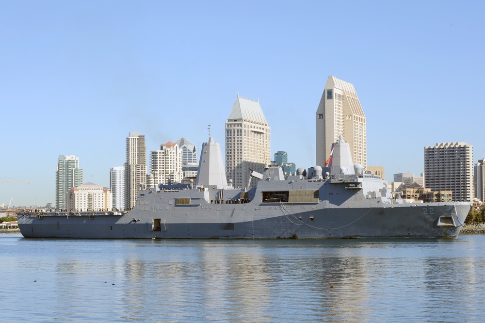USS San Diego returns to home port