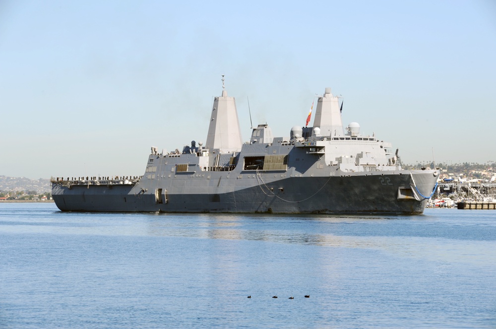 USS San Diego returns to home port