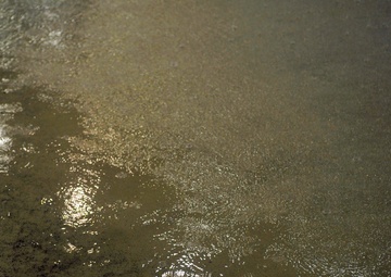 Sprinklers come alive in hangar five