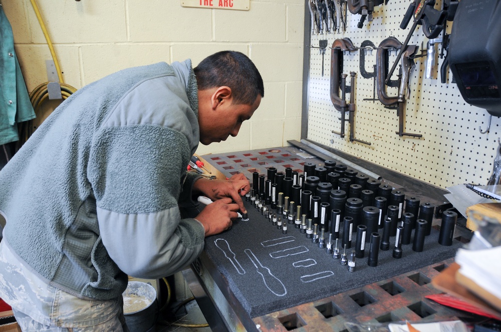177th Vehicle Maintenance Airmen