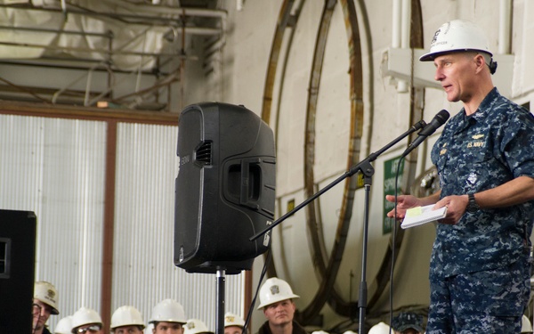 USS George Washington all-hands call