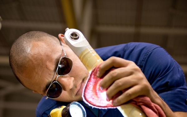 Helicopter crews keep engines running