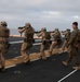 15th MEU Marines fire weapons during flight-deck quals