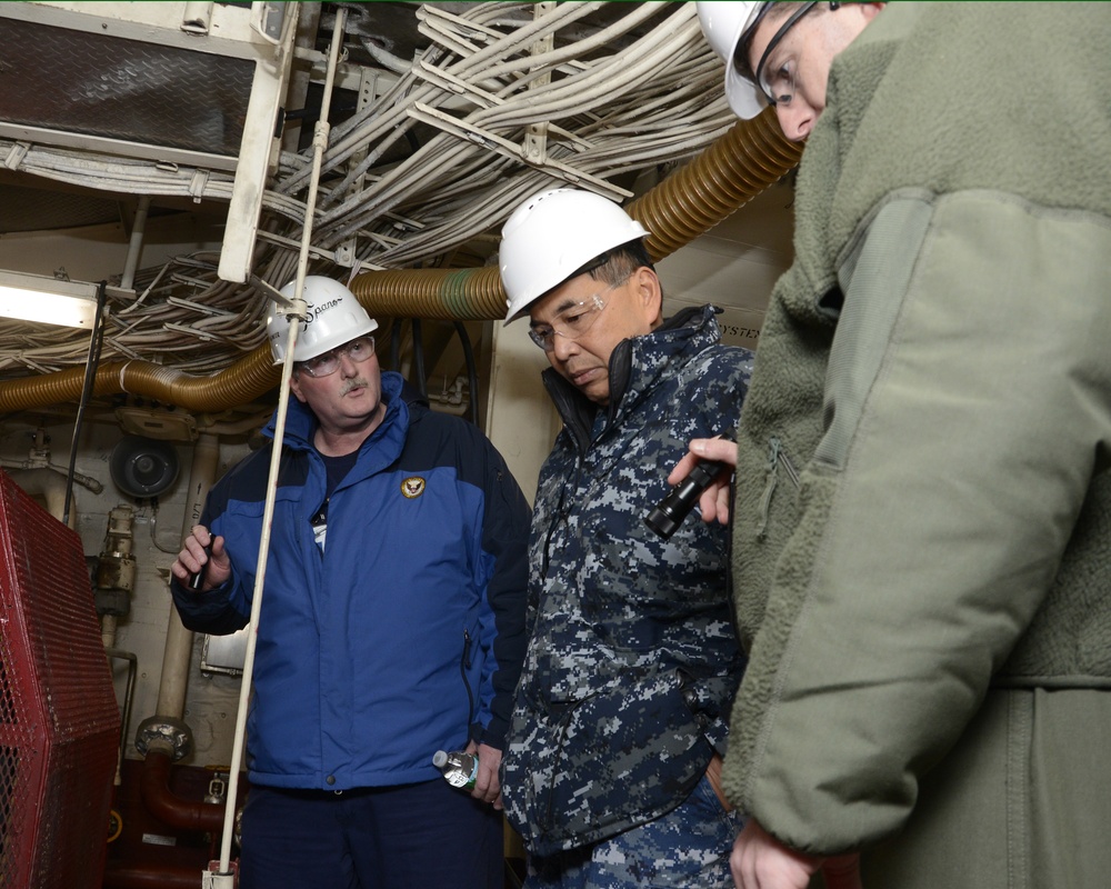 USS Mesa Verde undergoes maintenance in Norfolk
