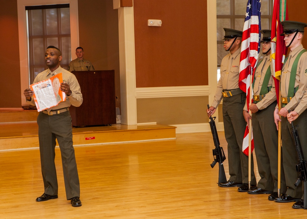 U.S. Marine Corps Chief Warrant Officer 4 Francisco C. Villegas Retirement Ceremony