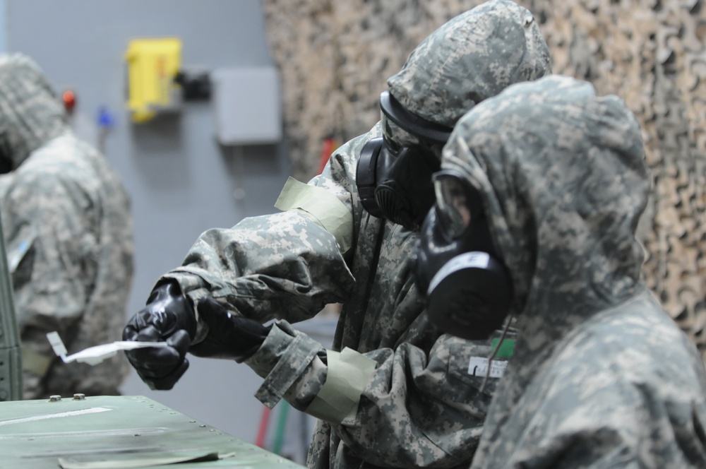 Falcons jump into Fort Leonard Wood, conduct chemical training