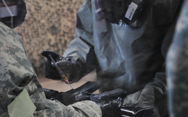 Falcons jump into Fort Leonard Wood, conduct chemical training