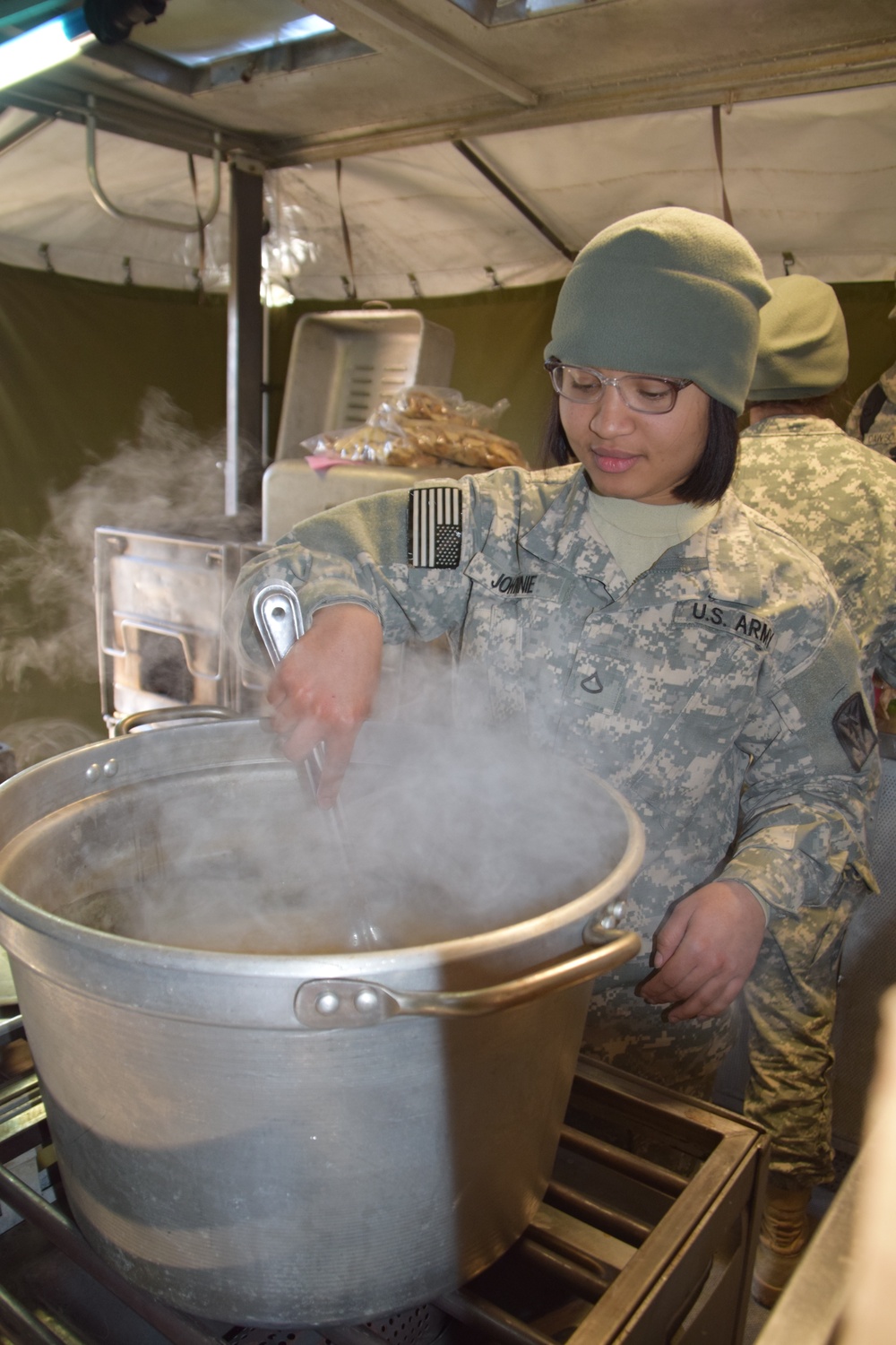 Army food service specialist cooks up meals for the field