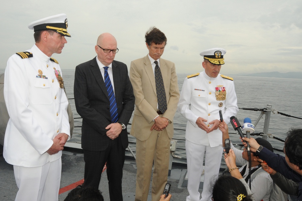 USS Sampson wreath laying ceremony