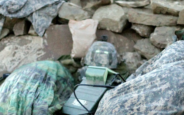 Soldiers sleep during Paktika mission