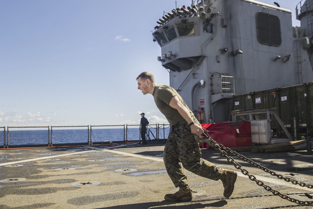 15th MEU Marines flex their skills aboard USS Rushmore