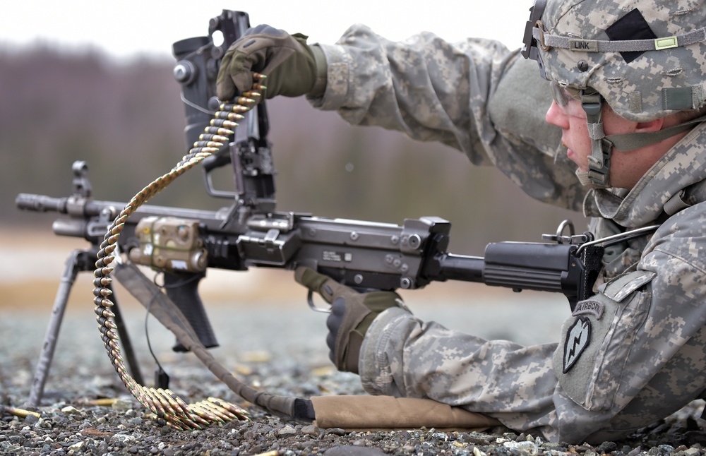 Automatic riflemen send rounds down range