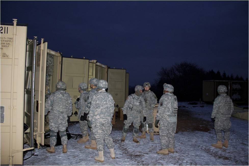 Quartermaster Soldiers conduct aerial delivery and fuel system supply point training