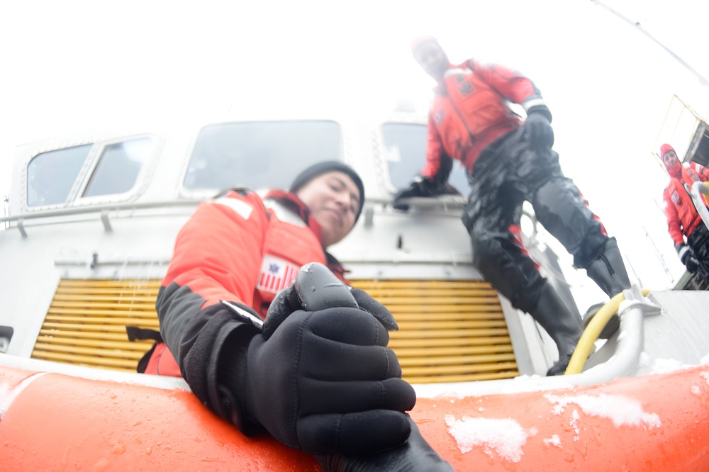 Coast Guard trains in frigid Northeast