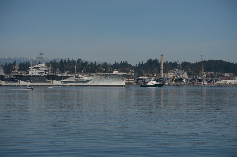 USS Ranger departs Bremerton
