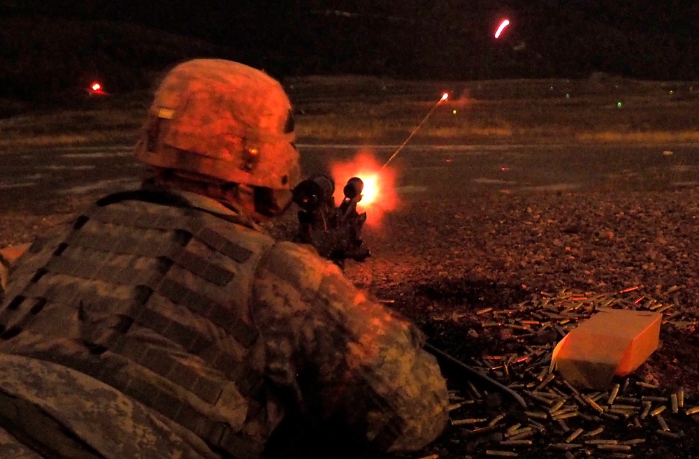 Paratroopers light up the night
