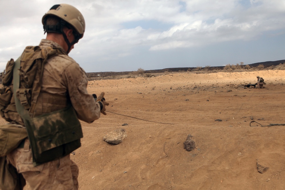 Maritime Raid Force conducts a demolition range exercise in Djibouti