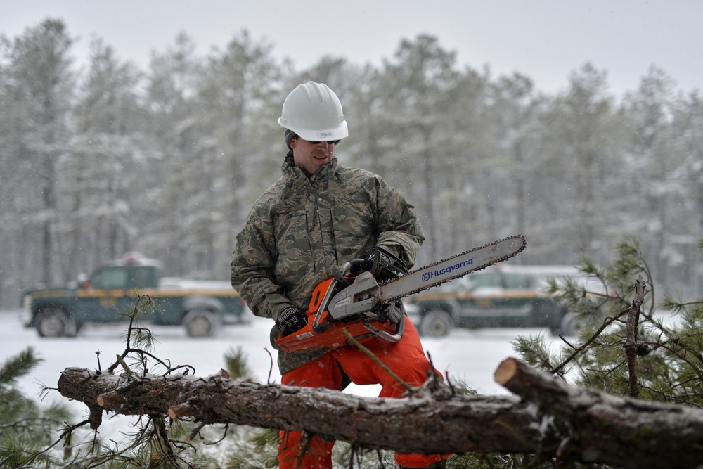 106th Civil Engineering Squadron conducts wildfire and storm debris removal training